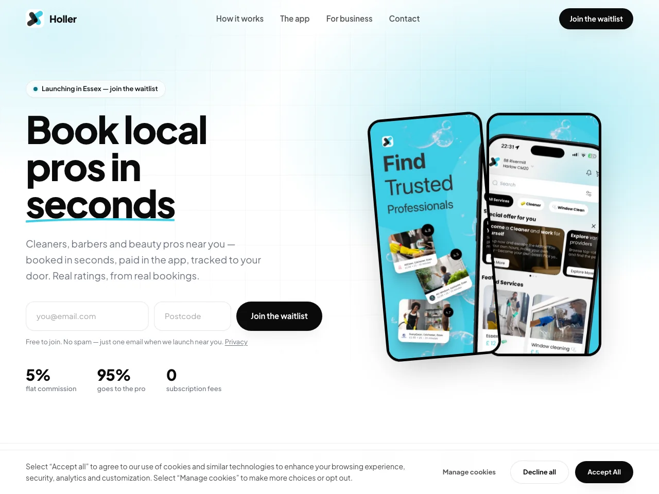 HollerApp preview